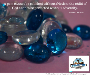 A gem cannot be polished without friction; the child of God cannot be perfected without adversity.       